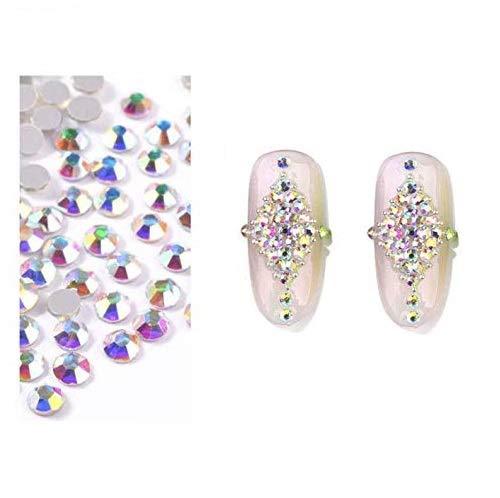 LASSUM 1440 Pcs 2.0mm Flatback Diamond Glass Rhinestones Iridescent Crystals,Mini Rhinestones Ab Clear Tiny Rhinestones Nail Art Gems Nail Decorations - BeesActive Australia