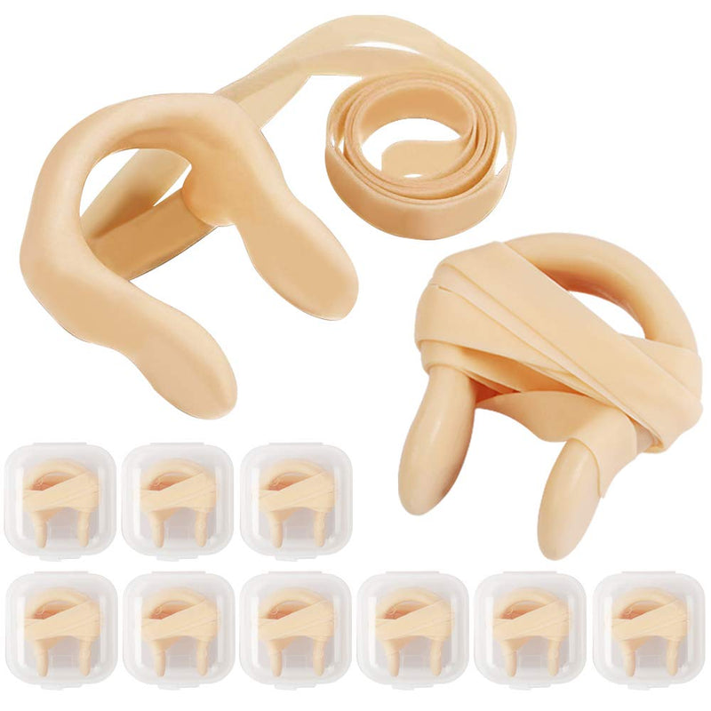 Heqishun 10 Pack Silica Gel Nose Clips with Elastic Strap for Swimming Nose Plugs for Adults Kids - BeesActive Australia