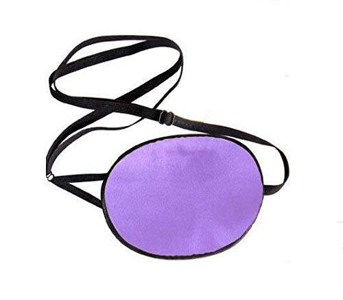 1PCS Kid's Size Pure Silk Eye Patch Strabismus Correction Amblyopia Obscure Astigmatism Training Adjustable Eye Patch Eye Protector with Buckle Portable Eye Patch Strabismus For Children (Purple) Purple - BeesActive Australia