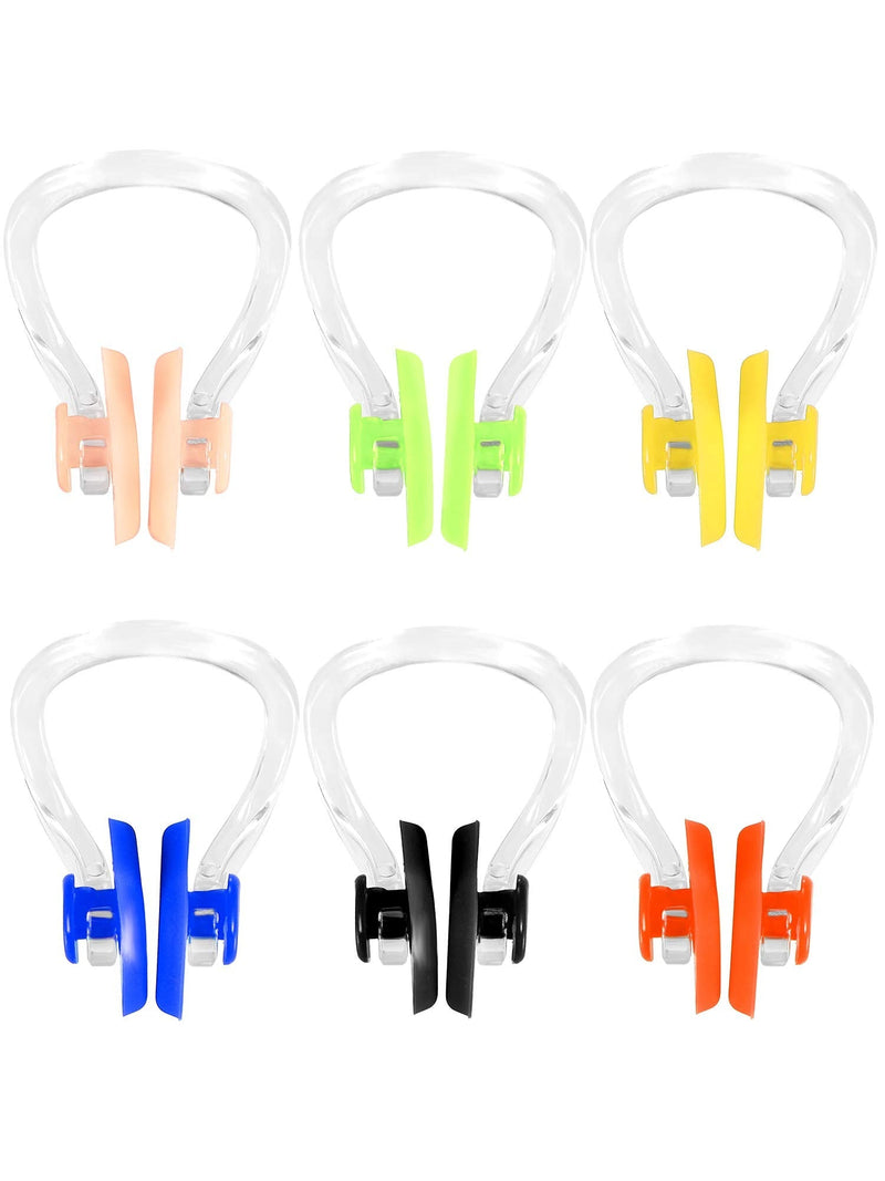 SATINIOR 6 Pieces Surfing Nose Plug Silicone Nose Clip Waterproof Nose Protector for Swimming and Training - BeesActive Australia