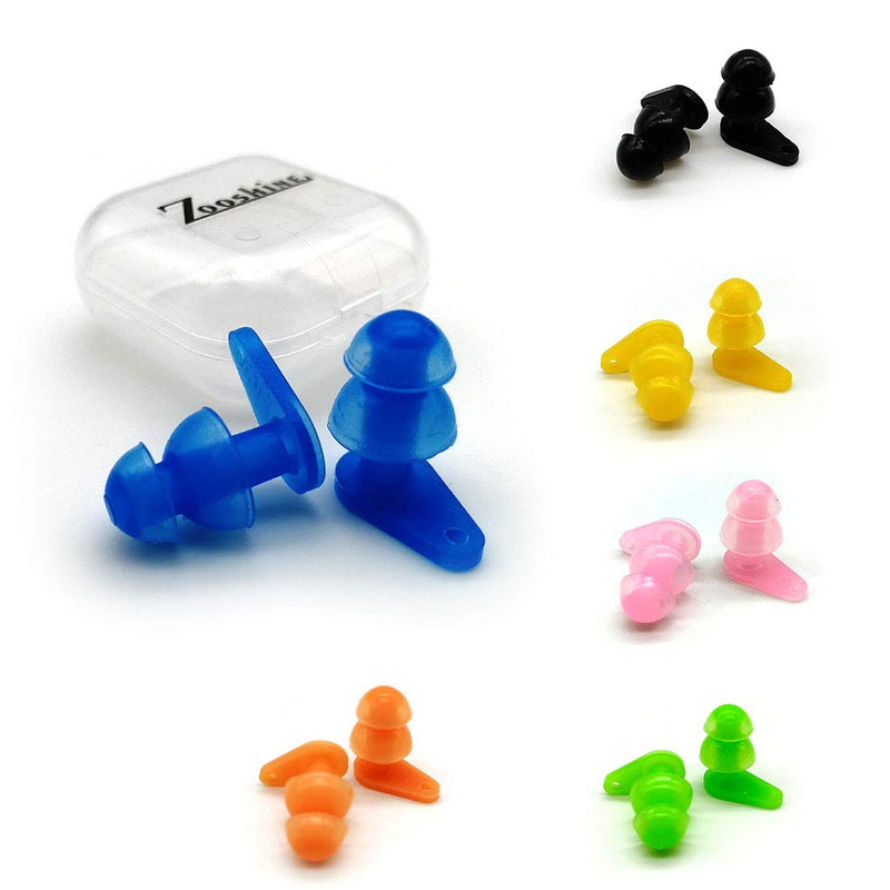 6 Pairs Waterproof Swimming Earplugs Kids,Silicone Swimming Earplugs for Kids,Protect Children's Ears in Water Box Packed - BeesActive Australia