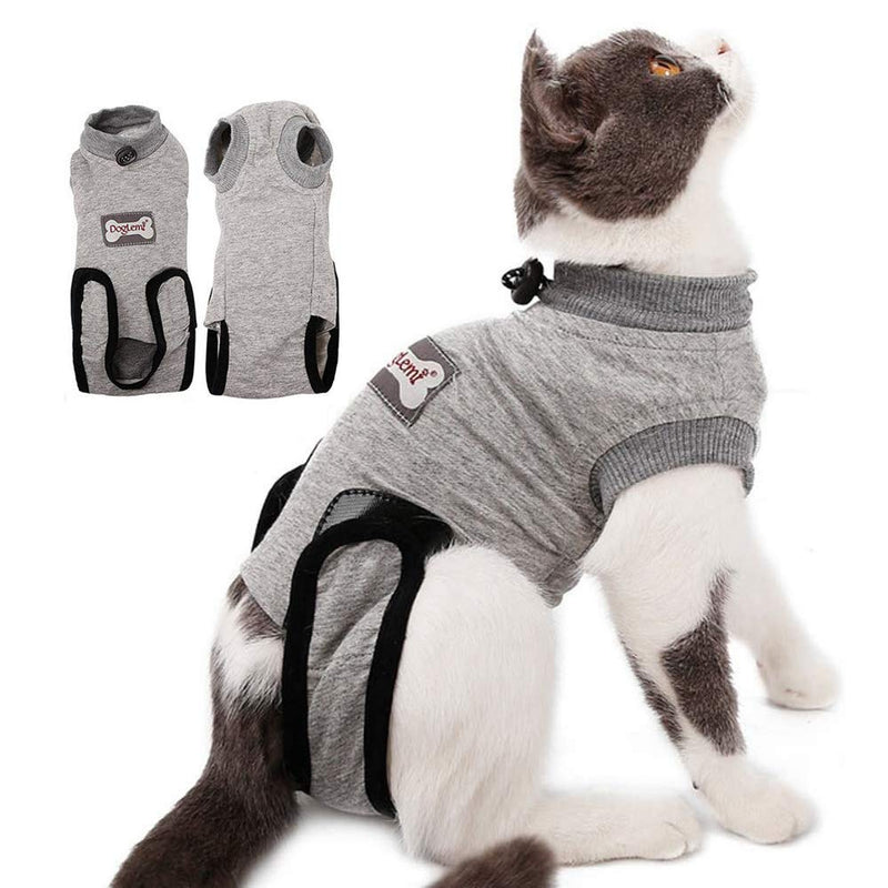 DogLemi Cat Recovery Suit for Abdominal Wounds and Skin Diseases, Professional After Surgey Wear Soft Comfort E-Collar Cone Alternative for Small Medium Cats Kitten Wounds Skin Diseases S - BeesActive Australia