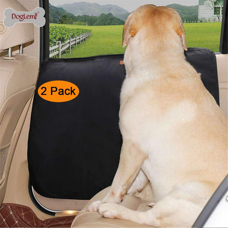 DOGLEMI 2PCS Car Door Covers for Dogs, Dog Car Door Protector for Pet Travel Anti-Scratch Waterproof Durable Washable Oxford Pet Vehicle Car Door Guard (2 Packs, 1 for Each Side) Black - BeesActive Australia