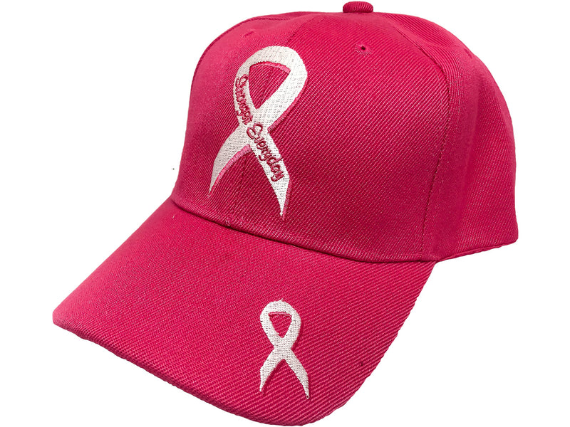 Black Duck Brand Breast Cancer Awareness Stronger Everyday Pink Ribbon Adjustable Baseball Hat/Cap 1 - BeesActive Australia