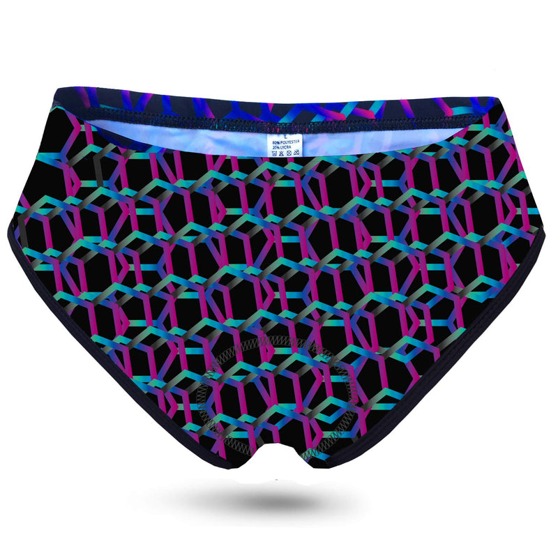 voofly Women's Cycling Underwear Shorts 3D Padded Gel Bike Bicycle Biking Briefs Quick Dry Lightweight Black Purple Small - BeesActive Australia
