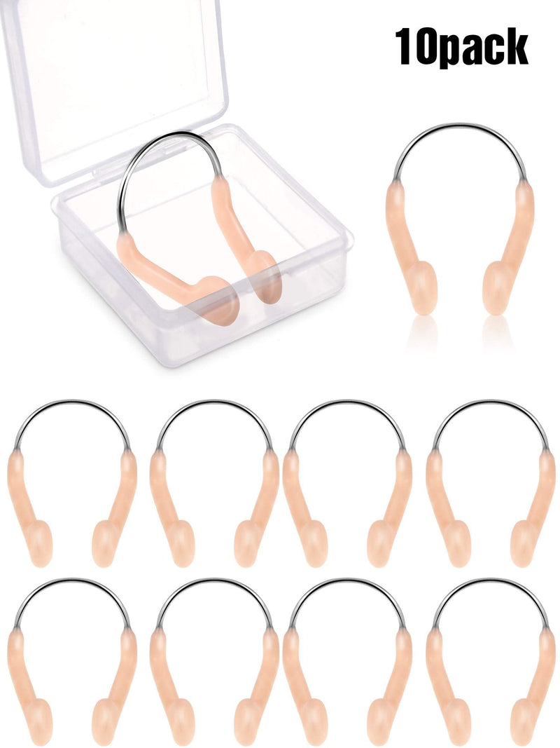 Pelopy Silicone Nose Plugs Swimming Nose Clips Training Nose Protector with Steel for Adults Swimming Competition Using (Adult Size) - BeesActive Australia
