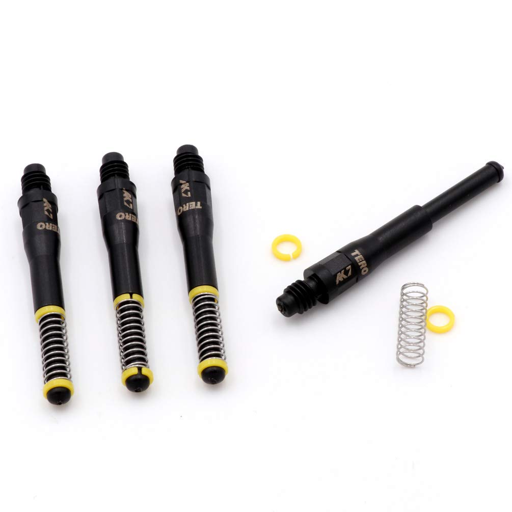 CUESOUL 4 pcs TERO AK7 Dart Shafts Built-in Spring Telescopic for Steel Tip Darts and Soft Tip Darts Black 25mm-length A - BeesActive Australia