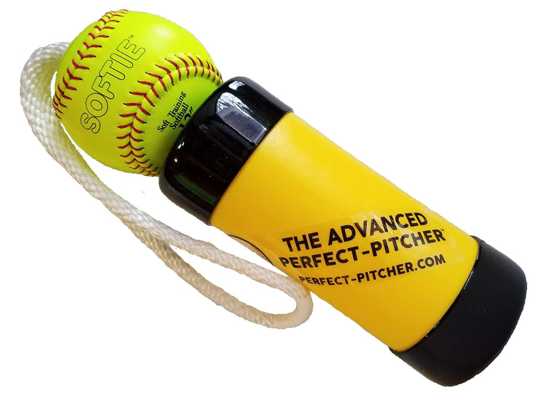 [AUSTRALIA] - The Advanced Perfect Pitcher Fastpitch Softball Pitching Trainer and Warm Up Tool with 12 Inch Premium Leather Indoor Ball for Improved Grip 