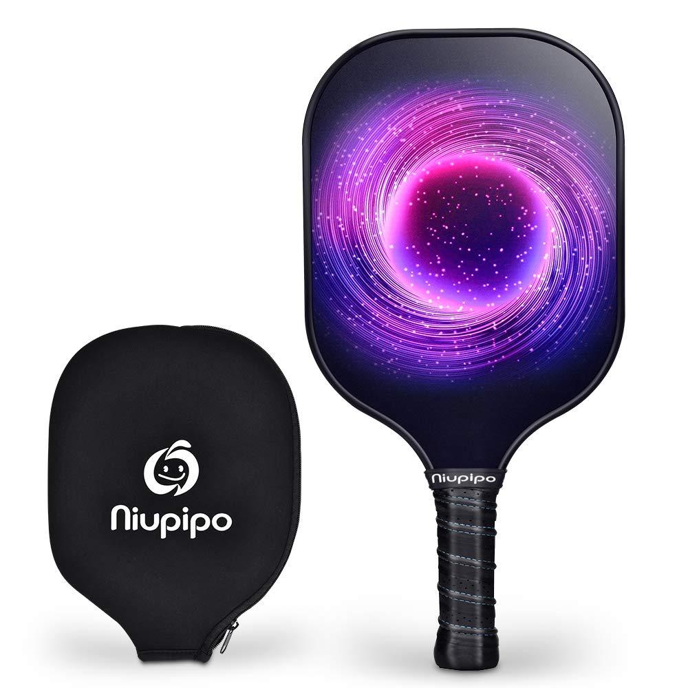 [AUSTRALIA] - Pickleball Paddle, USAPA Approved Pickleball Paddles with Fiberglass Face, Protective Cover, Ultra Cushion, Polypropylene Honeycomb Core, 4.5-Inch Grip, 8.2 Ounces, for Indoor and Outdoor, Purple 
