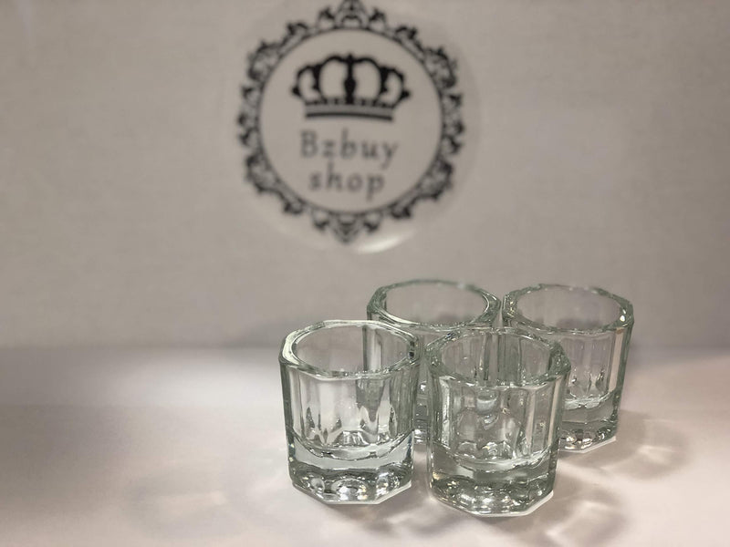 Bzbuy 4 Nail Art Acrylic Liquid Powder Dappen Dish Glass Crystal Cup Glassware Tools - BeesActive Australia