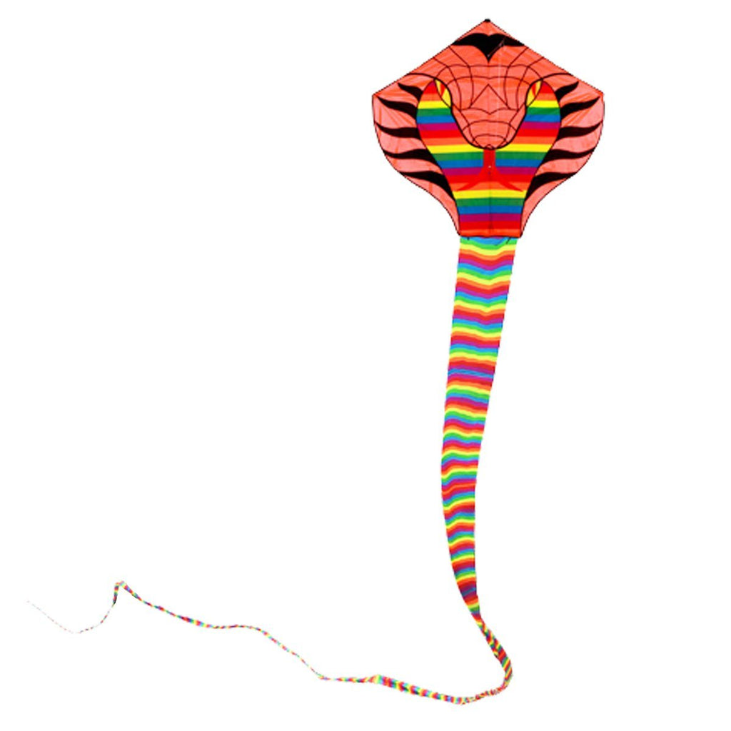 [AUSTRALIA] - Besra 16m Large Cobra Snake Kite 52ft Colorful Rattlesnake Kite with 15m Long Tails Outdoor Fun Sports with Flying Tools Rainbow 