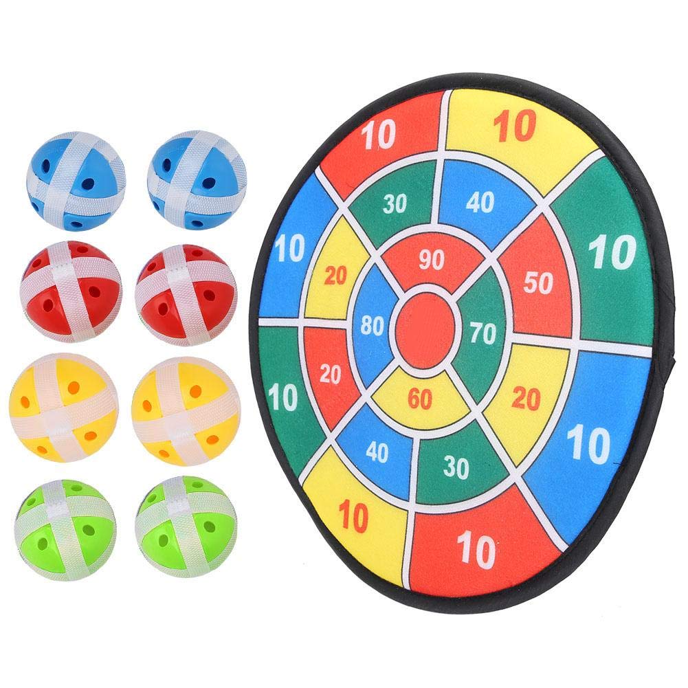 Alomejor Dart Board Game with 8 Balls Colorful Lint Dart Board Set Indoor Outdoor Family Fun Party for Children Adult - BeesActive Australia