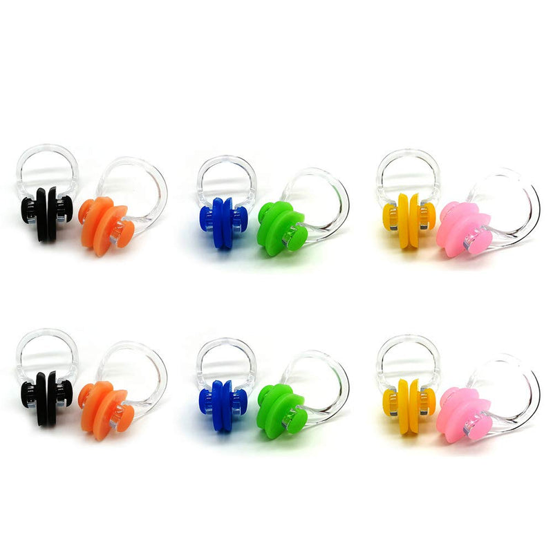 Maxgen 6Sets Waterproof Swimming Nose Clips Swim Nose Plugs for Adults Kids 12 Pack - BeesActive Australia