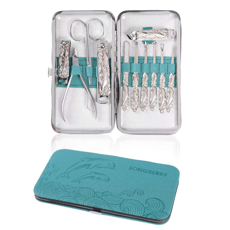 Nail Clipper Set, 11pcs Professional Stainless Steel Manicure Pedicure Kit for Nail Care Pedicure and Manicure,Nail Care Tools with a Travel Case - BeesActive Australia