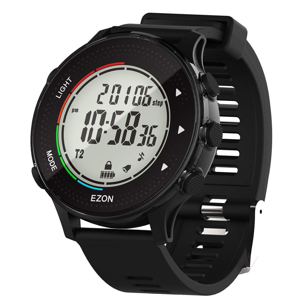 EZON Digital Sport Watch with Pedometer Stopwatch Heart Rate Monitor Timer Waterproof 50M for Outdoor Running T045A11 - BeesActive Australia