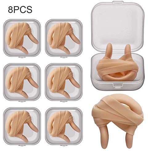 SAVITA Silica Gel Swimming Nose Clip Waterproof Nose Protector with Soft Elastic String for Kids and Adults, Beige(8 Pack) - BeesActive Australia