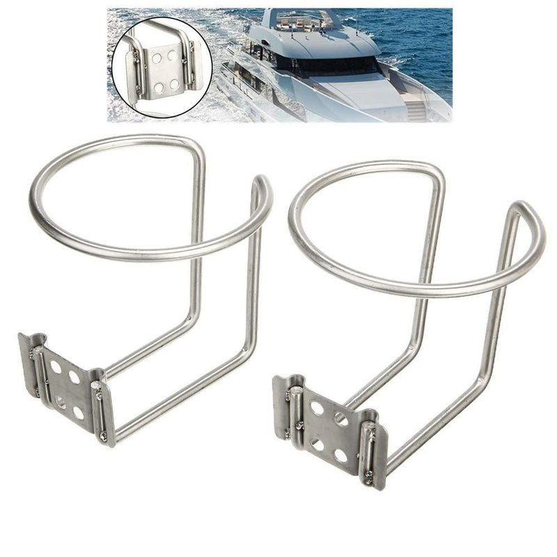 [AUSTRALIA] - Pi-Pi 2pcs Stainless Steel Boat Ring Cup Drink Holder for Marine Yacht Truck RV Car Trailer Hardware 