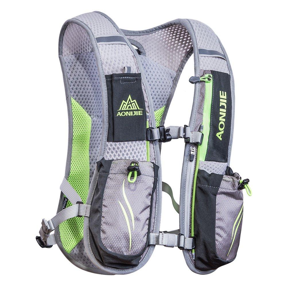 [AUSTRALIA] - AONIJIE Running Hydration Vest Backpack for Women and Men Lightweight Trail Running Backpack 5.5L Gray 