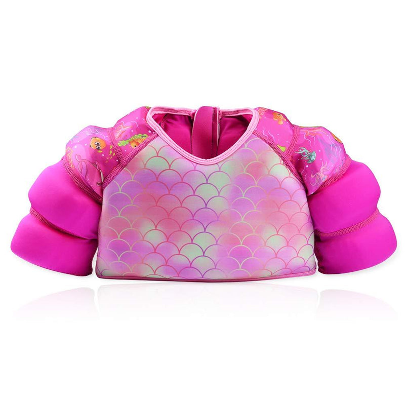 [AUSTRALIA] - iToobe Swimming Jacket for Kids Boys Girls Child Size Watersports Swim Vest Flotation Device Cute Whale Print Beautiful Mermaid Pattern Suitable for 20-33 lbs (S) 33-55 lbs(M) Pink Small 