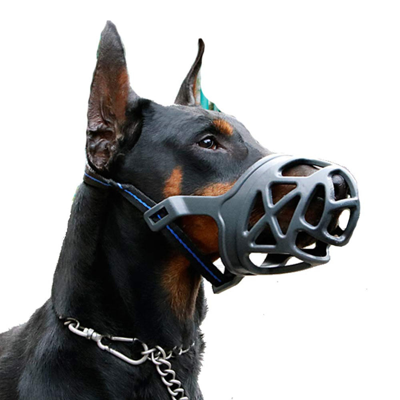 Dog Muzzle, Breathable Basket Muzzles for Small, Medium, Large and X-Large Dogs, Anti-Biting, Barking and Chewing Dog Mouth Cover L Black - BeesActive Australia