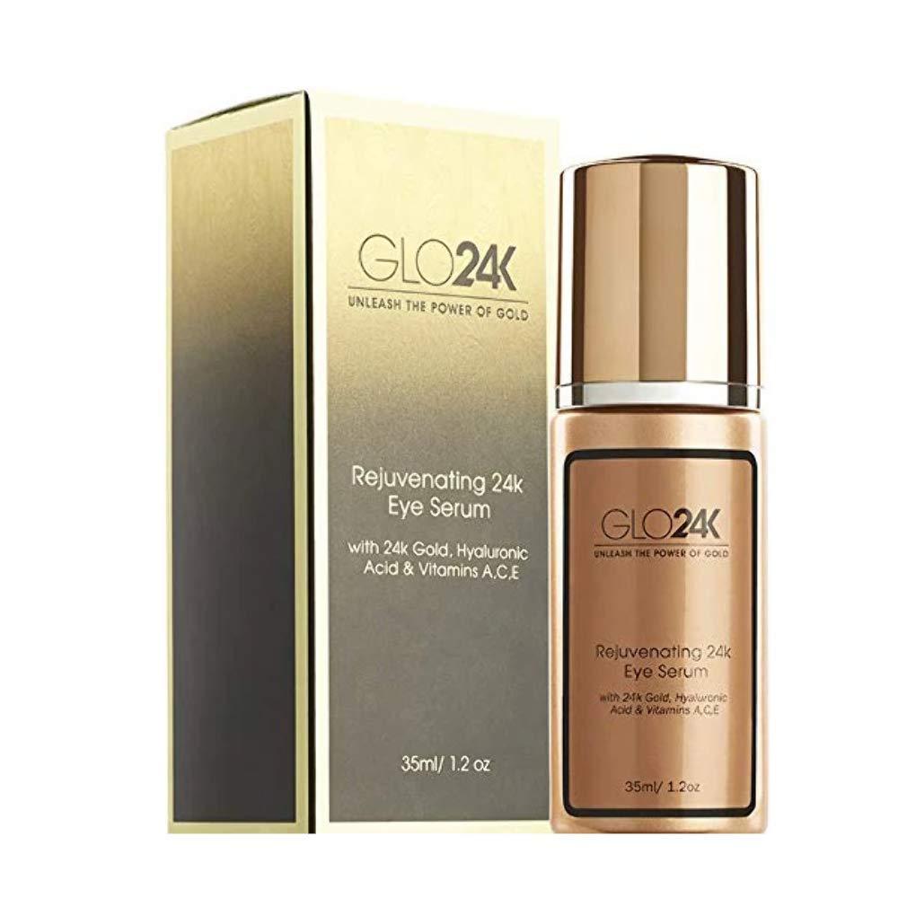 GLO24K Eye Serum with 24k Gold, Hyaluronic Acid, and Vitamins A,C,E. Potent Formula for the delicate skin around the eyes. - BeesActive Australia