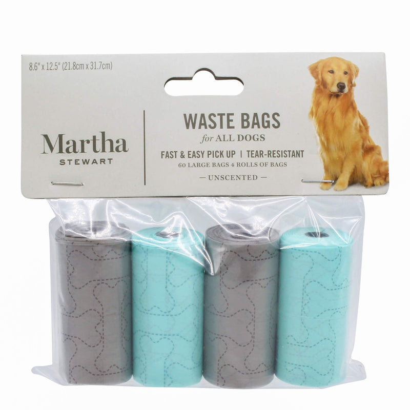 Martha Stewart for Pets Waste Bags for All Dogs - Pet Supplies, Dog Accessories - Unscented Doggie Bags, Dog Waste Bags - Dog Poop Bags, Pet Waste Bags, Dog Poop Bags for Dog Waste 60 Count - BeesActive Australia