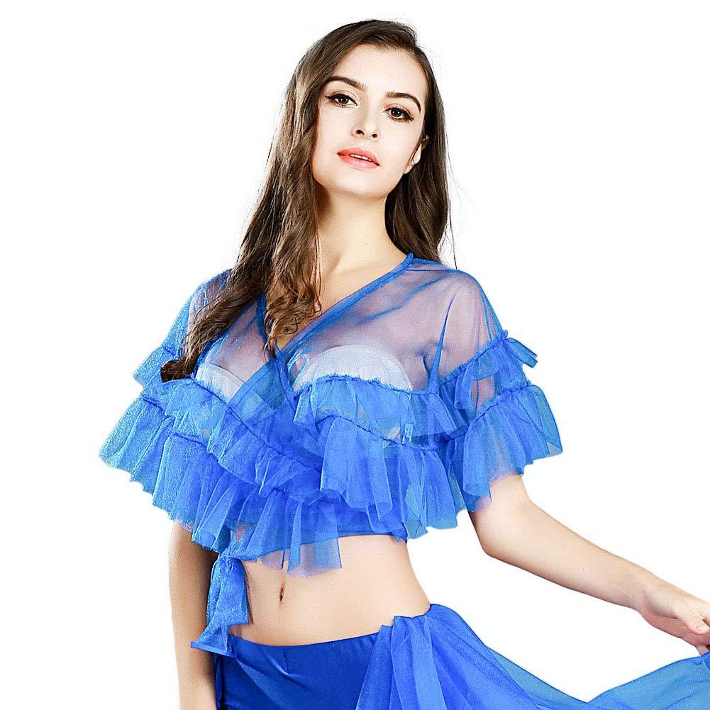 [AUSTRALIA] - ROYAL SMEELA Belly Dance Costume for Women Belly Dance Tops Sexy Belly Dancing Outfit Practice Dancing Clothing Carnival Dark Blue 