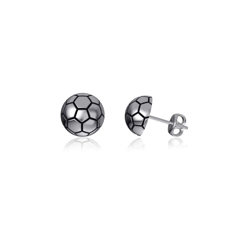 Dayna Designs Soccer Ball Post Earrings - Sterling Silver Jewelry Small for Women/Girls - BeesActive Australia