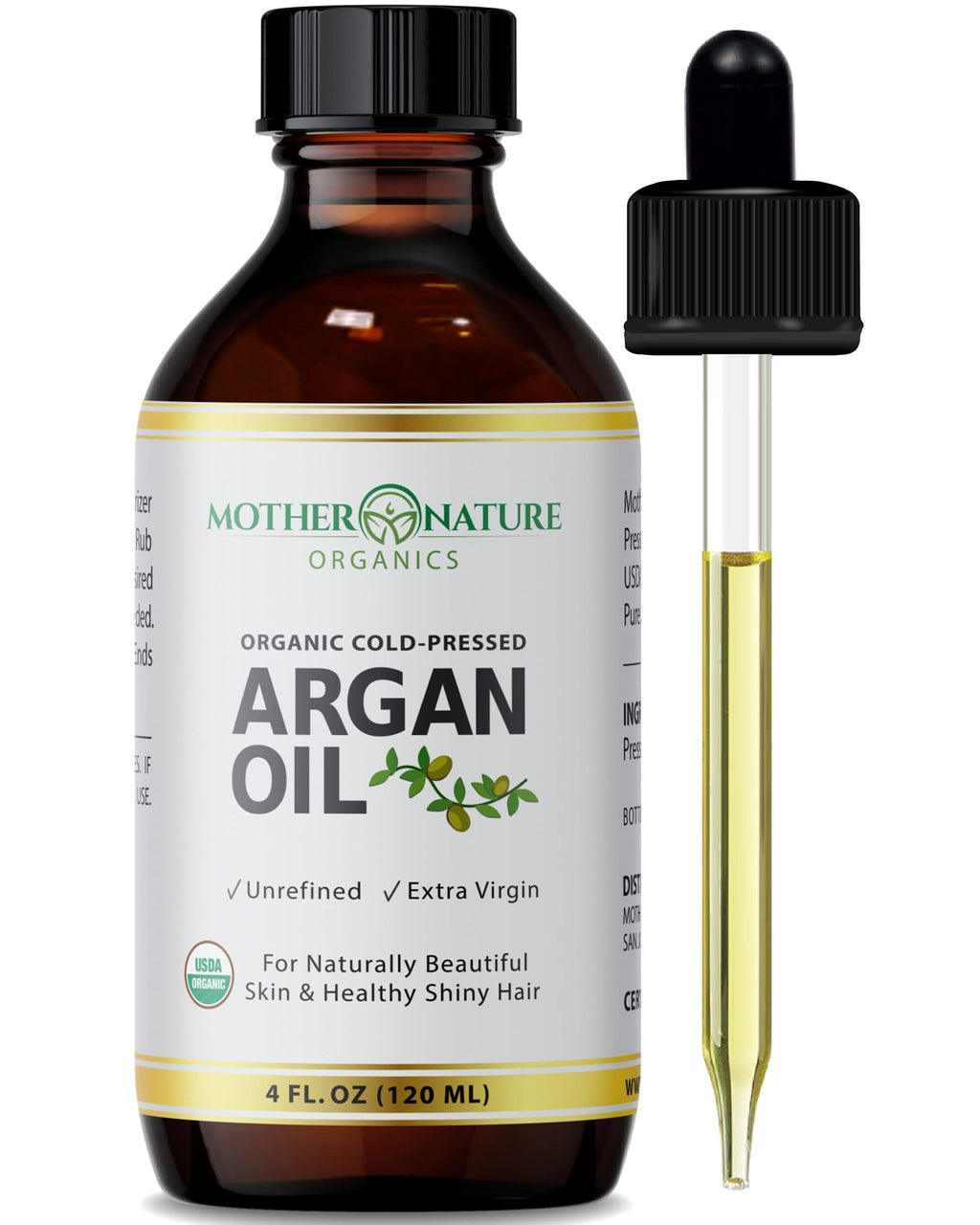 Argan Oil - 100% Pure Argan Oil for Hair, Face, Skin & Nails (4oz) - USDA Certified Organic Argan Oil of Morocco, Cold Pressed, Vegan, Non-GMO, Unfiltered & Natural Anti-Aging Moisturizer 4 Fl Oz (Pack of 1) - BeesActive Australia