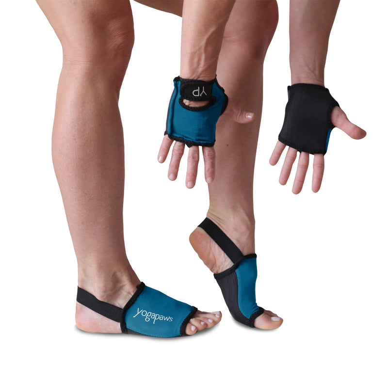 YogaPaws Elite Padded Non Slip Yoga Gloves and Yoga Socks for