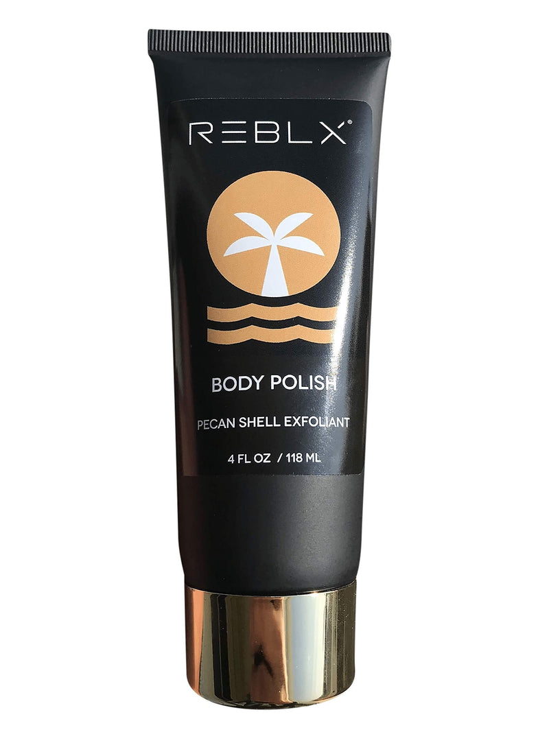 REBLX Body Polish Pecan Shell Exfoliant | Specifically Formulated for Self-Tanning | Pre Self Tanner Prep Scrub | Can be Used on Face & Body | USA Made | - BeesActive Australia