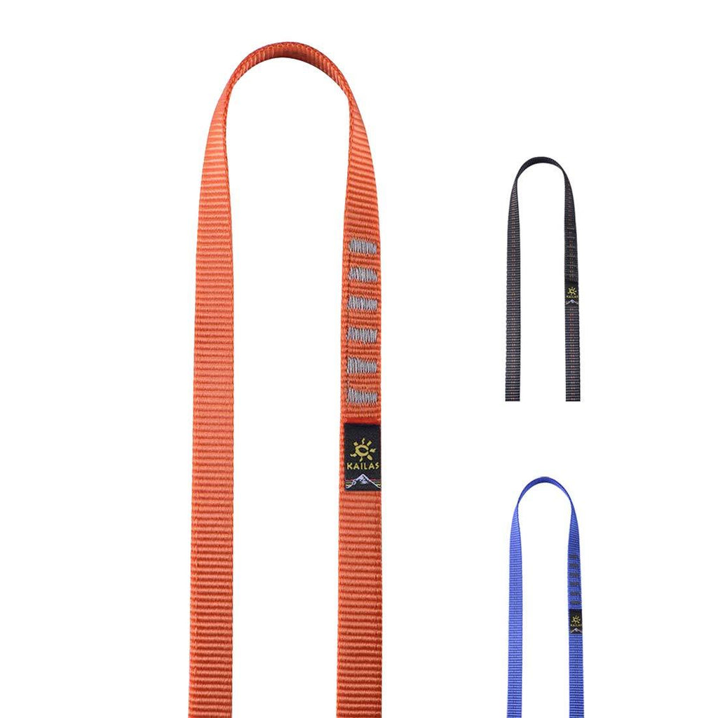 [AUSTRALIA] - KAILAS Climbing Sling Webbing Nylon Small Slings and Runners Rope Endless Rescue Loop Ascender CE Certified 60cm 80cm 120cm Orange 60 cm 