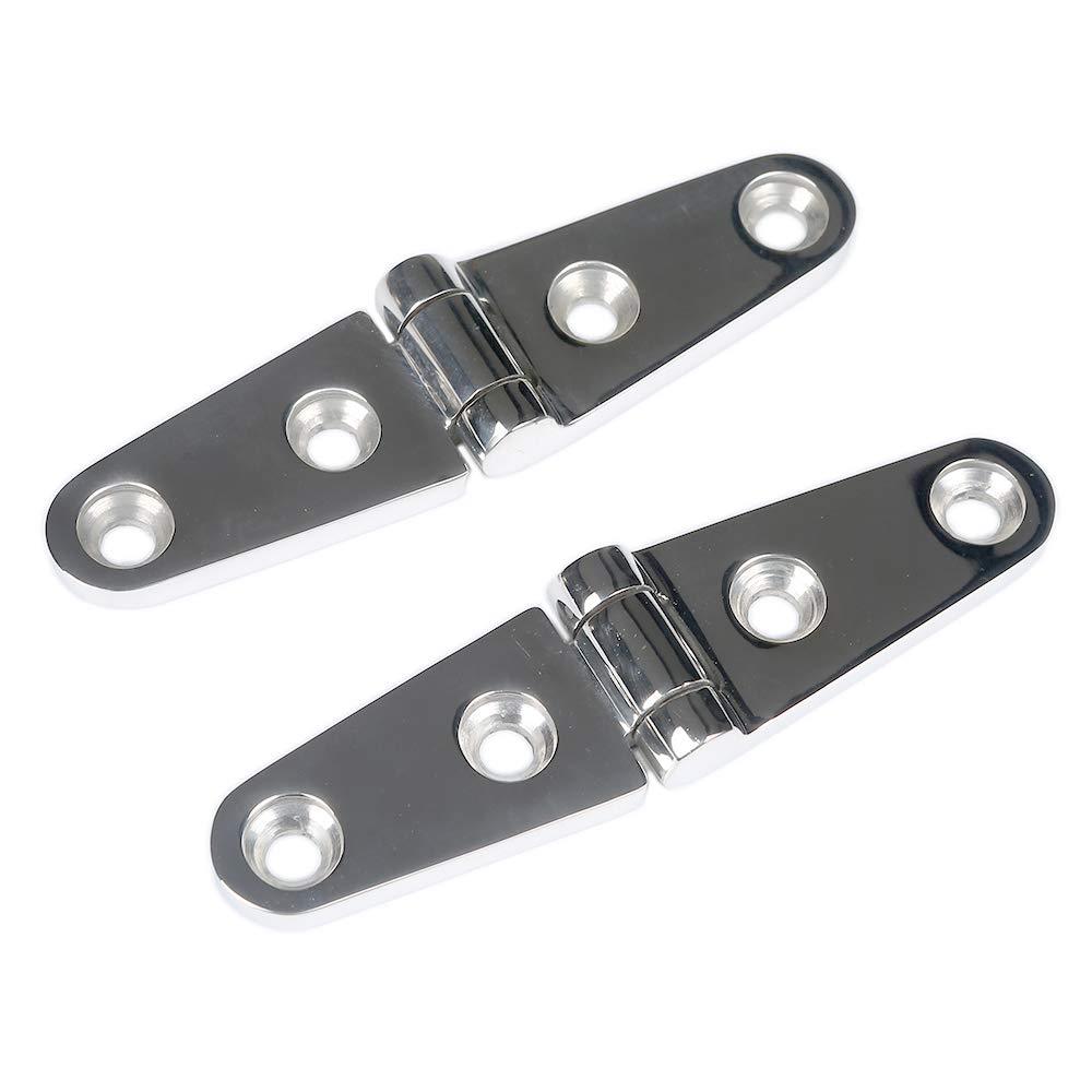 [AUSTRALIA] - Thorn Deck Cabin Strap Hinge 316 Stainless Steel Marine Grade 4 inch x 1 inch Pair of 2 