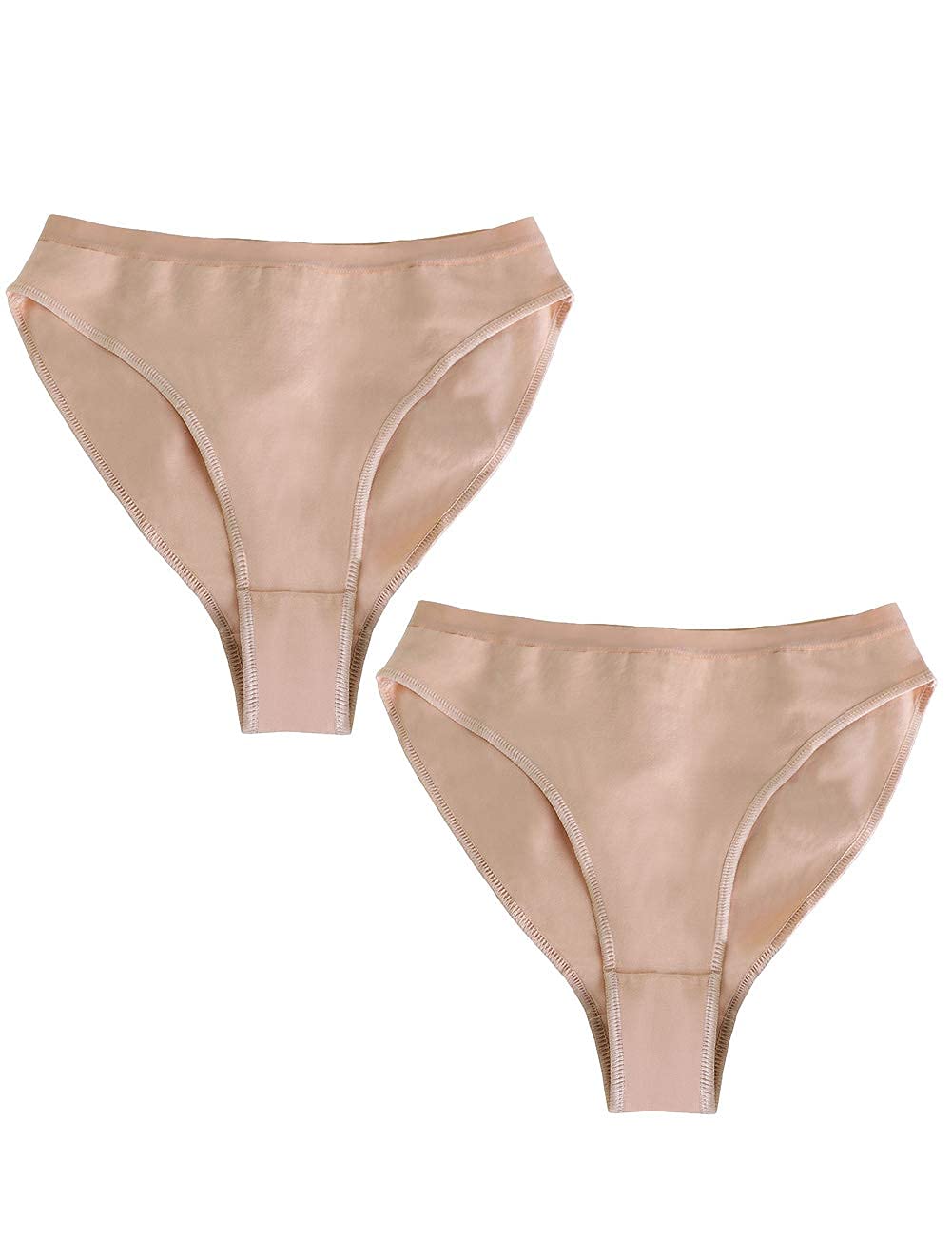 Daydance Girl's Women's Ballet Briefs Tan Seamless Dance Underwear, A Size up Tan-style1-2 Packs Medium - BeesActive Australia