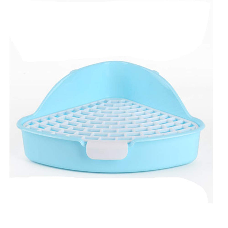 RUBYHOME Triangle Potty Trainer Corner Litter Bedding Box Pet Pan for Baby Rabbit, Chinchillas, Small Guinea Pigs, Ferret, Galesaur Blue - BeesActive Australia