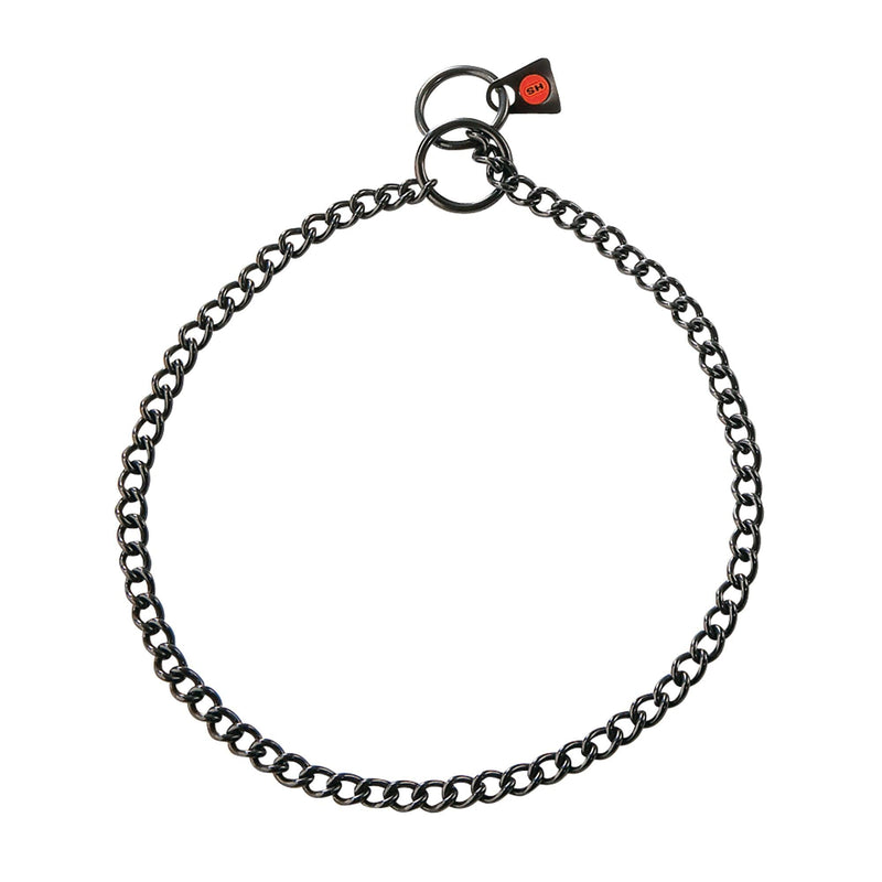 Herm Sprenger Black Stainless Steel Choke Dog Training Collar No-Pull Slip Chain for Small Medium Large Dogs for Easy Control Show Chain Collar Made in Germany 2mm 16in (40cm) - BeesActive Australia