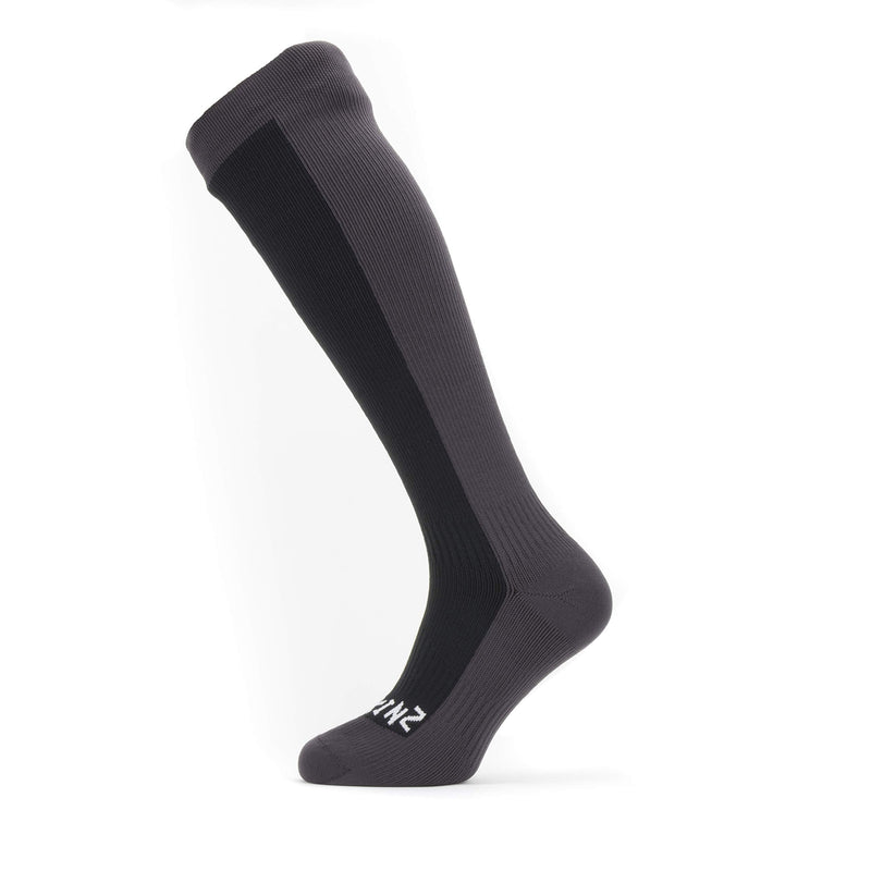 SEALSKINZ Unisex Waterproof Cold Weather Knee Length Sock Large Black/Grey - BeesActive Australia
