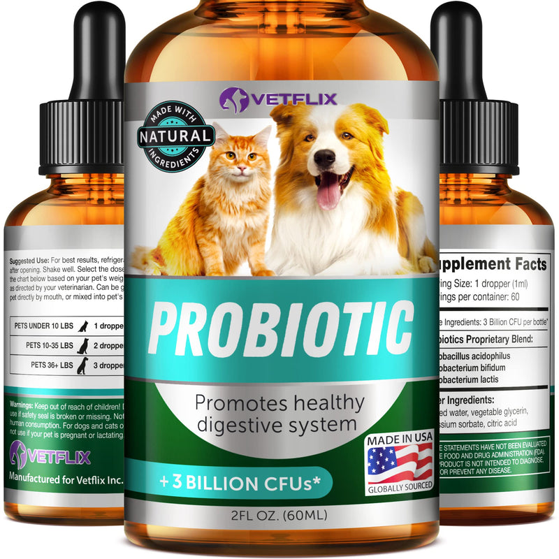Premium Probiotics for Dogs & Cats - Digestive Enzymes & Prebiotics Supplement - Helps to Relieve Diarrhea, Vomiting, Upset Stomach, Gas, Constipation & Bad Breath - Supports Healthy Digestive System - BeesActive Australia