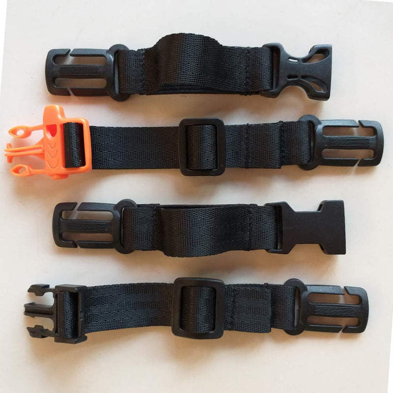 Amlrt 2 Pack Backpack Chest Strap- Nylon -Suitable for Webbing on The Backpack up to1in.( Black) - BeesActive Australia