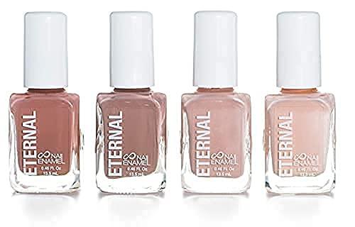 Eternal 4 Collection – Set of 4 Nail Polish: Long Lasting, Mirror Shine, Quick Dry, Neutral Colors (Wild Nudes) Wild Nudes - BeesActive Australia