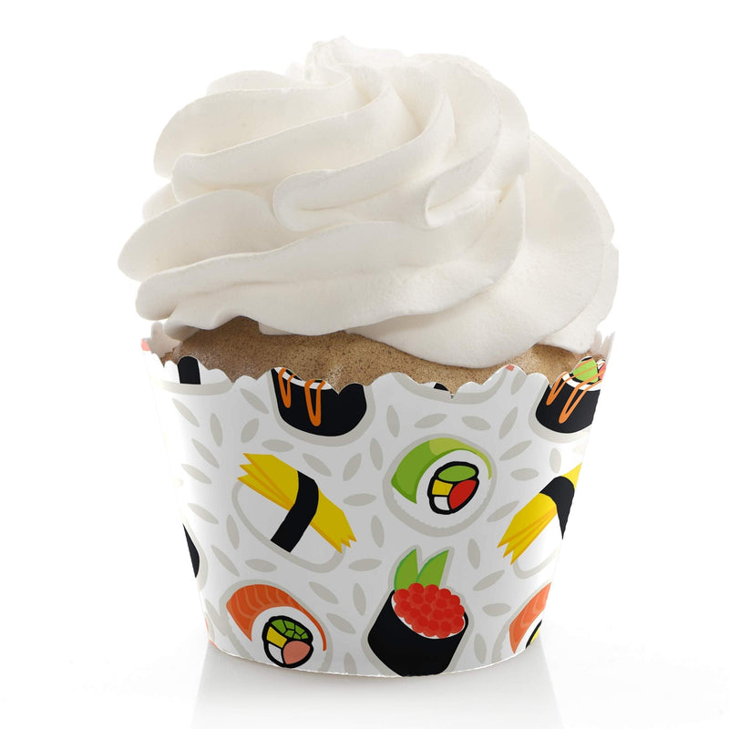 Let's Roll - Sushi - Japanese Party Decorations - Party Cupcake Wrappers - Set of 12 - BeesActive Australia