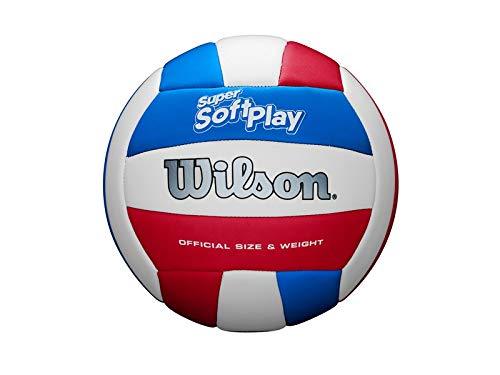 [AUSTRALIA] - Wilson Super Soft Play Volleyball - White/Red/Blue 