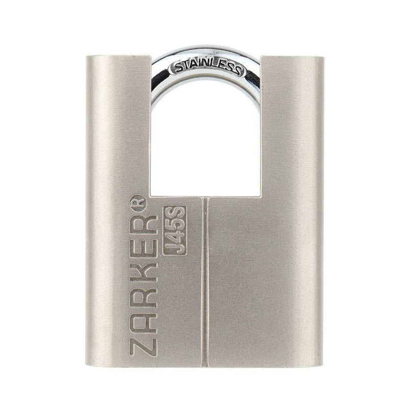 [ZARKER J45S] keyed Padlock - Stainless Steel Shackle Lock,Container storages, Warehouses, Vehicles Outside, or etc, Suitable for Places Have Bad Condition of Weather - 1 Pack - BeesActive Australia