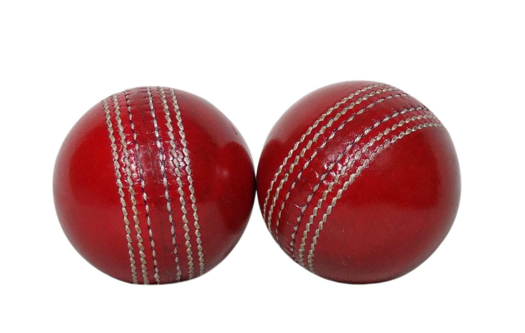 [AUSTRALIA] - KSZ TRADERS Cricket Leather Balls (Set of 2) A Grade Handstitched RED 