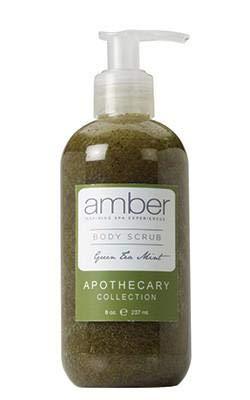 AMBER INSPIRING SPA EXPERIENCES Green Tea Mint Body Scrub, 8 oz - BeesActive Australia