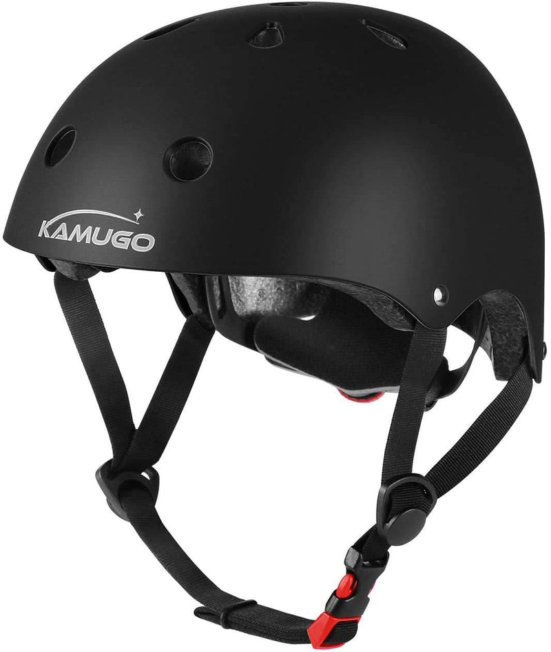 KAMUGO Kids Adjustable Helmet, Suitable for Toddler Kids Ages 5-8/8-14 Boys Girls, Multi-Sport Safety Cycling Skating Scooter Helmet Black Small - BeesActive Australia