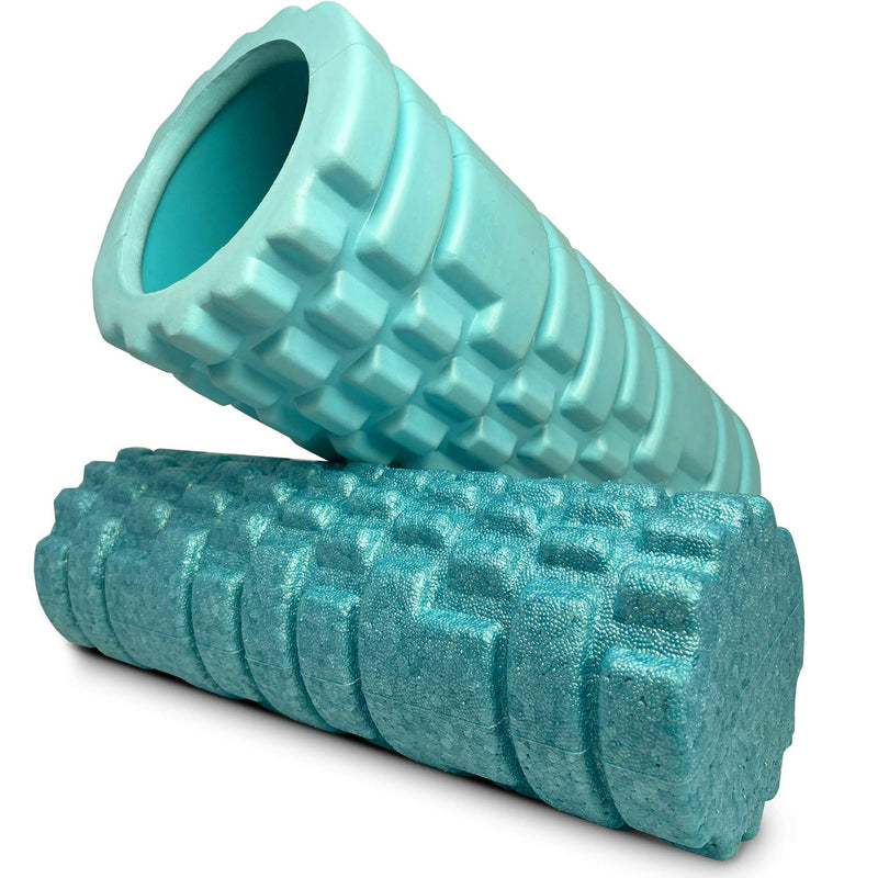 Gimme 10 Foam Roller for Deep Tissue Massager for Muscle and Myofascial Trigger Point Release - Turquoise 2 Piece Aqua - BeesActive Australia