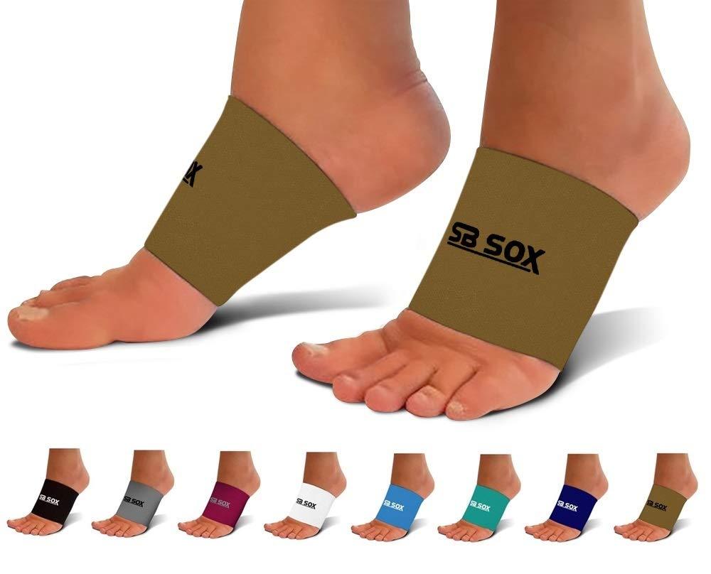 [AUSTRALIA] - SB SOX Compression Arch Sleeves for Men & Women - Perfect Option to Our Plantar Fasciitis Socks - For Plantar Fasciitis Pain Relief and Treatment for Everyday Use with Arch Support Nude Medium 