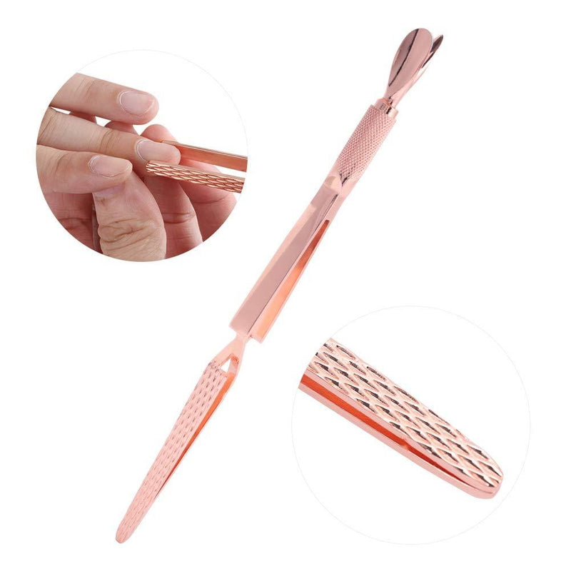 Cuticle Pusher, Nail Shaping Nail Glue Removal Clamp Stainless Steel Clip Nail Art Tool(01) - BeesActive Australia
