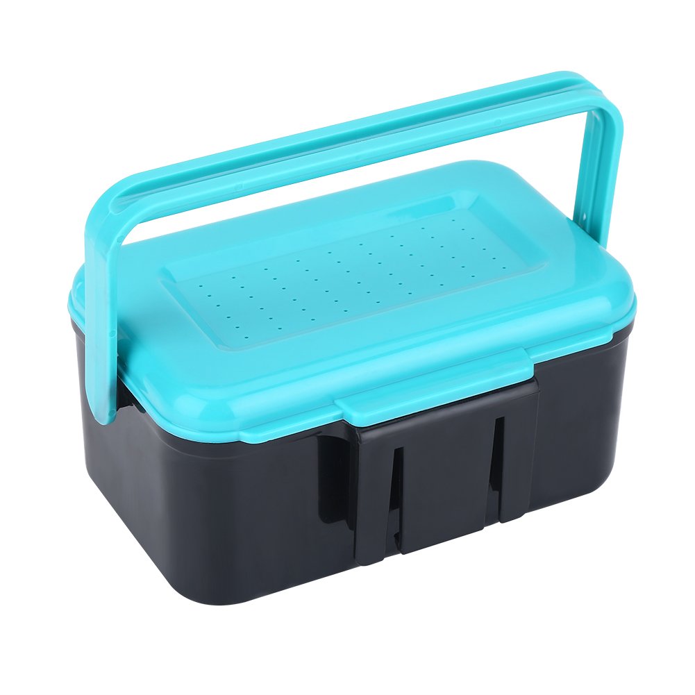 Fishing Bait Case, Plastic Fishing Bait Holder Box Worm Lure Storage Case with Clip Perfect for Fishing - BeesActive Australia
